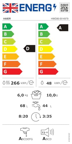 Haier i-Pro Series 3 HWD100-B14939 10Kg / 6Kg Washer Dryer with 1400 rpm - White - D Rated - Image 9