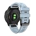 Produktbild Armband für Garmin Fenix 6S/Fenix 6S Pro, BJJH Klassische Silikon Sports Ersatzband Quick Release Uhrenarmband für Garmin Fenix 6S/Fenix 6S Pro Smartwatch, Damen Herren (Hellblau)