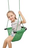 ROPECUBE Hand-Knitting Toddler Swing, Swing Seat for Kids with Adjustable Ropes, for Kids Heavy Duty...