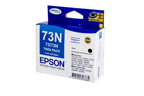 Cartouche Epson T105194 évitez les bavures avec l'encre noire d'origine en pack de 2
