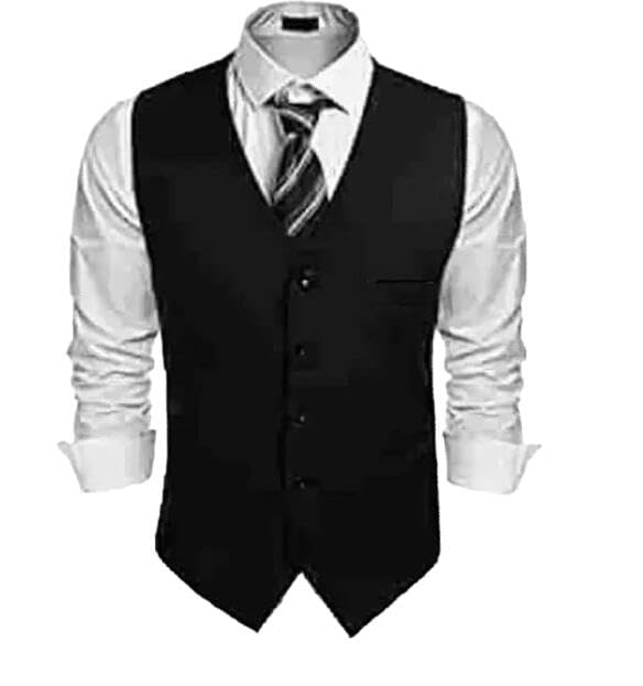 Buy men,s business suit vest slim fit dress vest waistcoat (36, 1) at