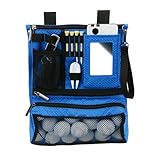 Golfball-Beuteltasche – 246 g Nylon-Organizer mit Reißverschluss, faltbare Mini-Wertsachenaufbewahrung, 30 x 25,4 x 1,5 cm, erweiterbar, langlebiges, multifunktionales Design | Kompakte Tasche für Bal