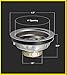 Everflow 7516 Kitchen Sink (3-1/2 Inch) Stainless Steel Drain Assembly With Strainer Basket-and Water Stopper, Single