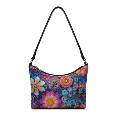 Image of Handbag for Women Leather Underam Shoulder Bag with Zipper Fashion Work Purse Waterproof Travel Wallet
