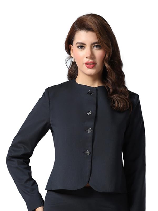 tahvo Womens Crop Stripes Casual Formal Blazer-picture-48