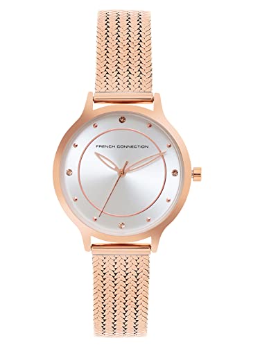 French Connection Analog Silver Dial Womens Watch-FCP30R (B0B2K3V6FC) Amazon Price History, Amazon Price Tracker