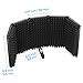Moukey Microphone Insulation Sound Insulation Sound Shield Isolation, 5 Sides Microphone Sound-Absorbing Foam Reflector for Recording Studio, Podcasts, Vocals and Broadcasting