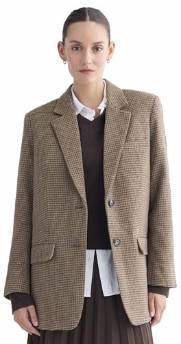 Everlane - The Oversized Blazer in Wool - Brown Houndstooth 2