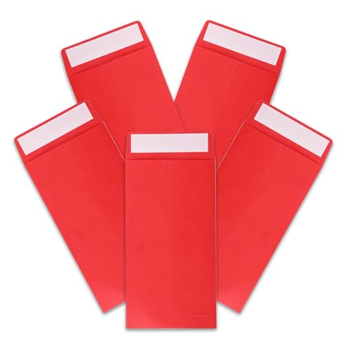 Cash Envelopes 100Pack 3.5x6.5inch,Colored envelope，Coin envelope，Red envelopes for cash,Seed envelope，budgets,