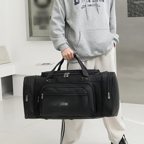 Gym Bag for Women, Duffel Bag 22x10x12" Large Capacity Portable Oxford Cloth Sports with Sturdy Handle ＆ Dual Zips for Men and Women4