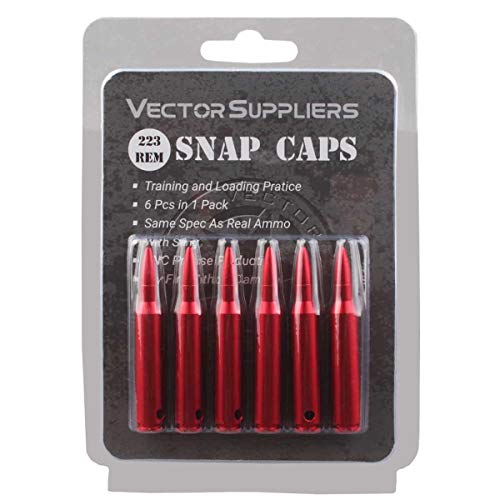 TAC Vector Optics Snap Caps 223 Rem, 556 Dummy Rounds Rifle Metal Snap Caps for 223 Remington