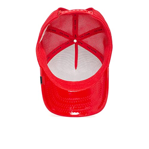 Goorin Bros. The Farm Unisex High Shine Faux Leather Adjustable Snapback Trucker Hat, Big Red, One Size #TOP4