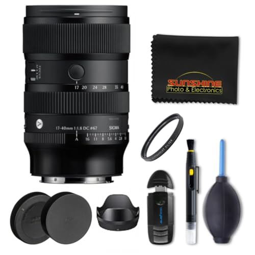Image of Sigma 17-40mm F1.8 DC for Sony E w /Sunshine Basic Accessories Bundle