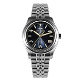 San Martin Watches SN0144-CG 39mm Luxury Men’s Dive Watch 90S5 Automatic BGW-X1 Blue Luminous, 100M Water Resistance, Dark Blue