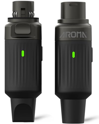 Ulumac Aroma 2.4GHz Wireless XLR Transmitter and Receiver, 130ft Range, 7-Channel, 10H Battery, Plug & Play, Wireless Microphone Adapter for Dynamic Mics/PA System/Live Sound/Mixer/Church (ARC3-N2)