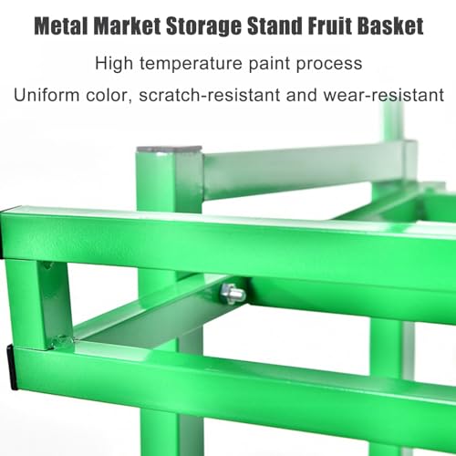 Soporte de metal resistente con bandeja para organizar frutas y verduras en la cocina 3