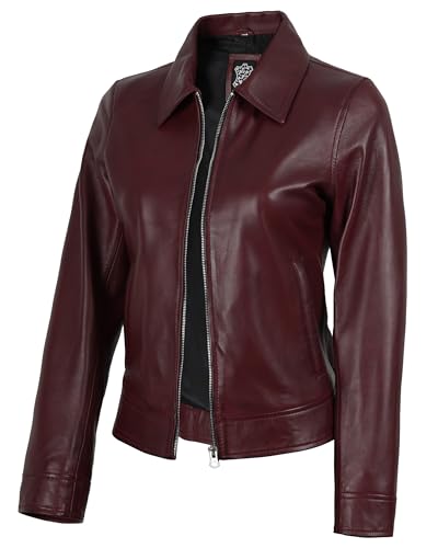 Image of Decrum Vintage Style Real Lambskin Casual Leather Jackets for Women