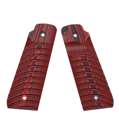 Guuun Ruger Mark IV 22/45 Lite Grips G10 Fits Ruger 22 45 Lite Generation 4 Rimfire NOT for Gen 3, OPS Ridgebacks Texture - RED