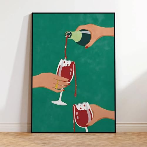Impression sur toile abstraite de vin moderne décoration murale 40x60cm - 3