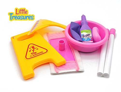 image for Little Treasures Little Helper 7 Piece Pretend and Play Cleaning Play 