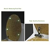 Toilet Seat, Heavy Duty Glitter Toilet Seat Soft Close with Quick Release, Top/Bottom Fixing Easy Installation(Black) - Image 3