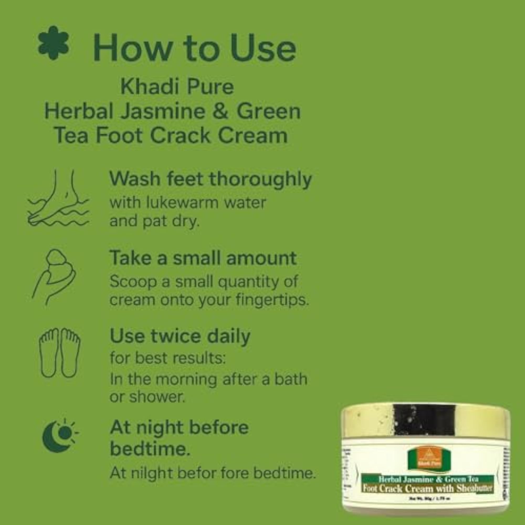 Facial Gold Massage Cream & Jasmine Green Tea Foot Crack Cream, 50 g Pack