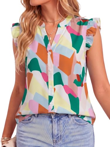 Image of Women's Dressy Striped V Neck Blouse
