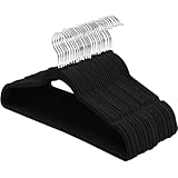 KROWN - Perchas de Terciopelo Antideslizantes con Gancho Giratorio 360° |...