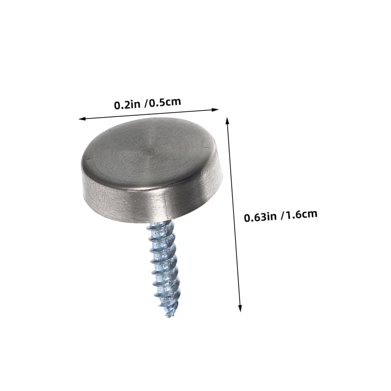 LALAFINA 12pcs Mirror Cover Nails Stainless Steel Decorative Upholstery Screws for Wardrobe