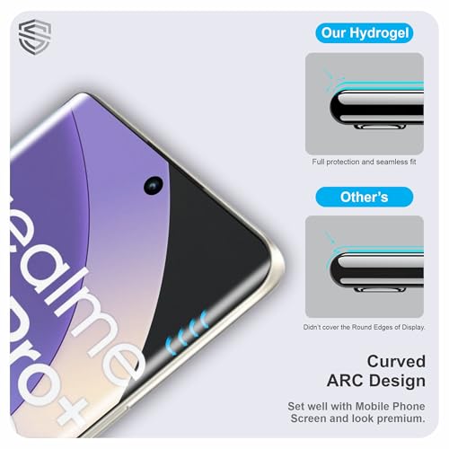 Image of Anti Glare Matte TPU hydrogel Edge to Edge Screen Protector Guard For Realme 10 Pro Plus (6.7 Inch) With Installation Kit | Support Fingerprint | Edge to Edge Coverage