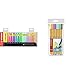 STABILO BOSS Marcador Original - Set de mesa con 9 fluorescentes y 6 pastel + Rotulador puntafina point 88 - Estuche con 8 pastel