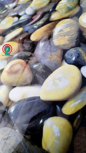 Image of High Gloss Stones (Pebbles) Design Self Adhesive Peel and Stick Wallpaper for Home, Office, Kitchen & Bathroom | Water & Heat Resistance Paper for DIY Decoration - (2 x 4 Feet)