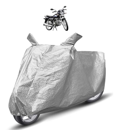 Image of Auto Hub Waterproof Bike Cover Compatible with Hero Splendor Pro Dustproof, UV Protection Two Wheeler Bike Splendor Pro Cover - Metallic Silver