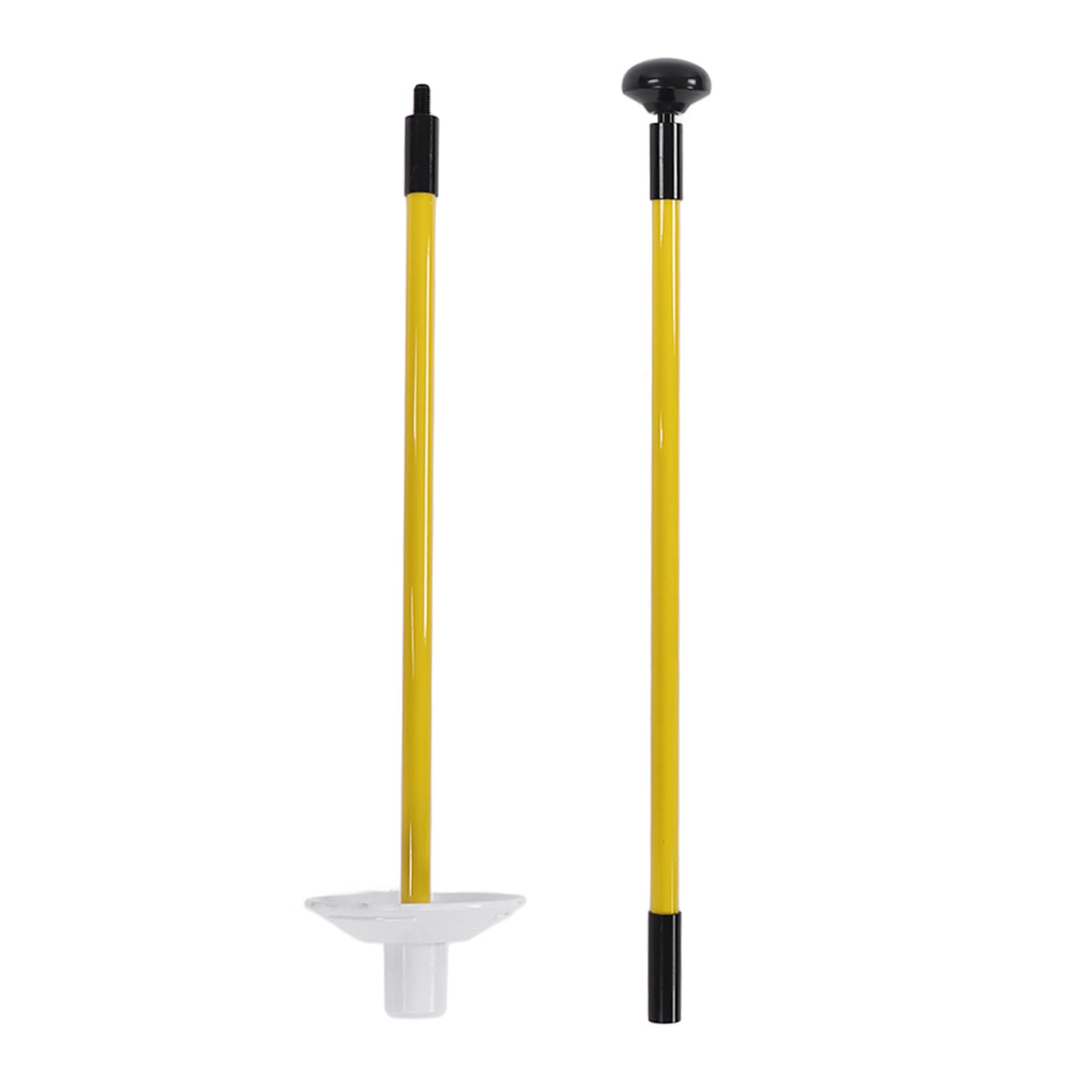 Palo de bandera para práctica de Golf, palo de bandera desmontable de 2 secciones, Putting Green de Golf (Jaune)
