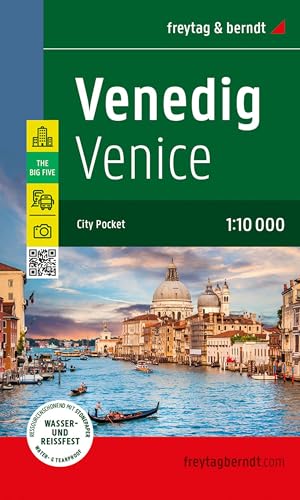 Venedig, Stadtplan 1:10.000, freytag & berndt: City Pocket, Innenstadtplan, wasserfest und reißfest (freytag & berndt Stadtplan)