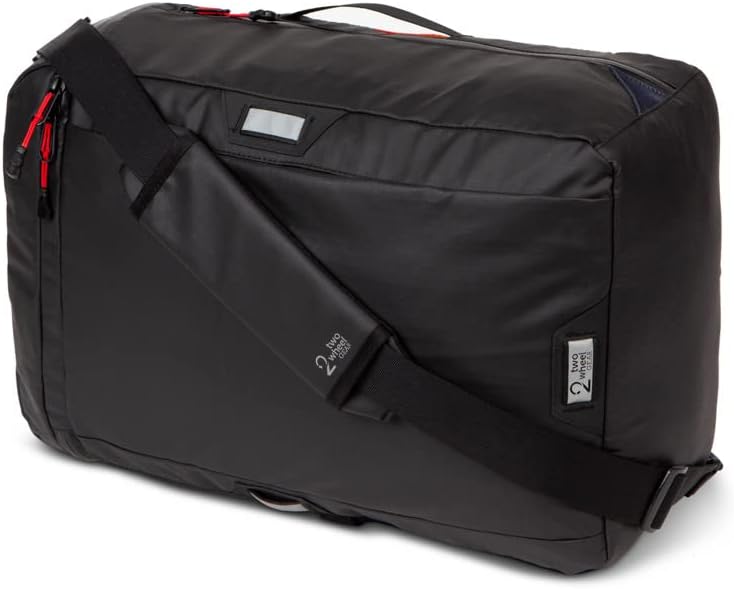 Two Wheel Gear - Spin Messenger Backpack (24 L) - Weatherproof 16" Padded Laptop Bag for Commuting, Work, Travel - Recycled Ripstop - Black