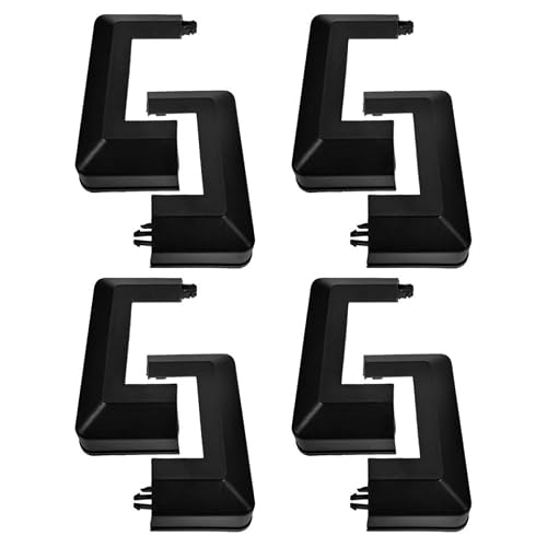 SHINYPASING Caches de Poteau Carrés en Plastique Noir Lot de 4 Résistants aux Intempéries pour Protection et Décoration des Socles de Poteaux de Terrasse