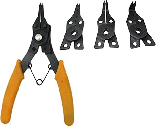 USonline911 Premium 4 in 1 Snap Ring Pliers Plier Set Circlip Retaining Clip+4 Interchangeable Tips