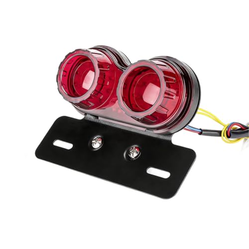 Piloto trasero de freno y giro para Yamaha con 18 luces LED intensas y soporte de placa