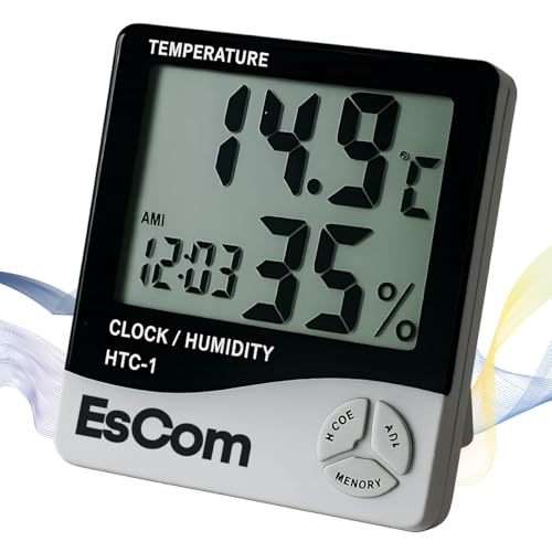 Termo-Higrômetro Digital Medição Temperatura e Umidade Do Ar, Máx...