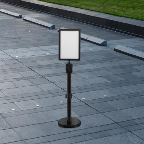 Support de panneau A4 en acier pour poteau de barrière 63mm double face - 4