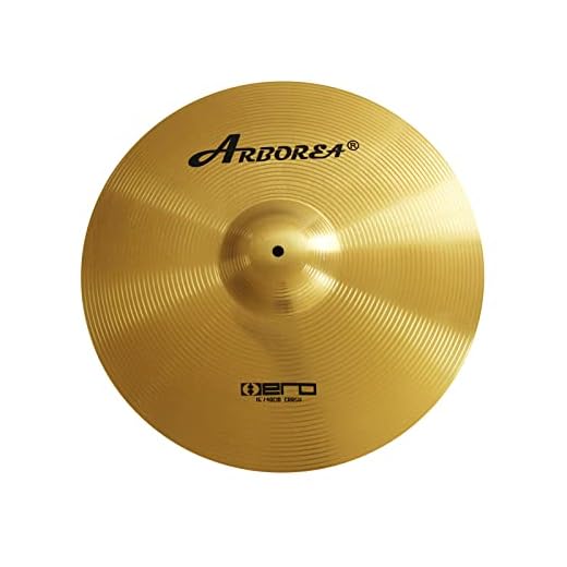 Arborea Cymbal Crash Cymbal Hero Brilliant Finish Bright Sound 16 inch Drum Cymbal For Practice (16"Crash）