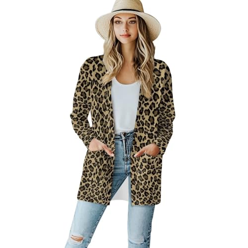 Image of Womens Open Fron Cardigan Sweaters Long Sleeve Tops Daily Coats