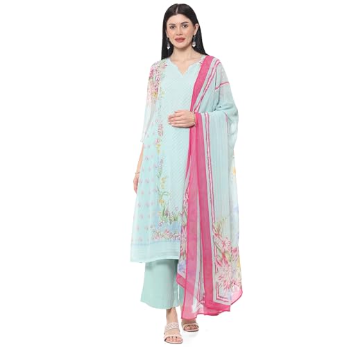 Image of BIBA Women Polyester Straight Suit Set