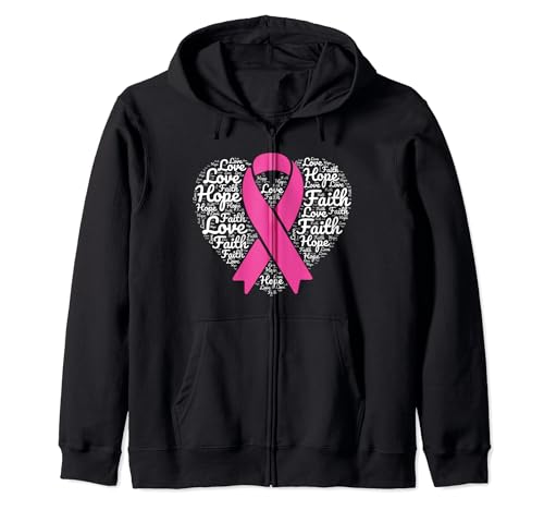 Breast Cancer Awareness Pink Ribbon Warrior Sudadera con Capucha