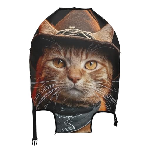 Suitcase Covers for Luggage Protector Cat Funny Cute Animal Washable Aesthetic Travel Suitcase Accessories, M, Fits 22-24 Inch Case2