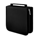 YILAG DVD Case CD Storage,40 Capacity CD Cases Holder DVD Storage Case Holders CD DVD Disc Case Storage Wallet Binder for Car Home Office Travel (40 Black)