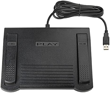 ECS USB Foot Switch for Sony Digital Voice Editor, Sound Organizer, Transcription Pedals, PC Medical Transcribing Equipment