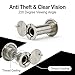 Safety Door Viewer, Alloy Peephole, 220° Viewing Angle, Fits 55-90mm Doors, Bronze Finish - Anti Theft Protection, Quick 5 - Minute Tool - Free Setup, Ideal for Home Security (Extended 16mm Wire