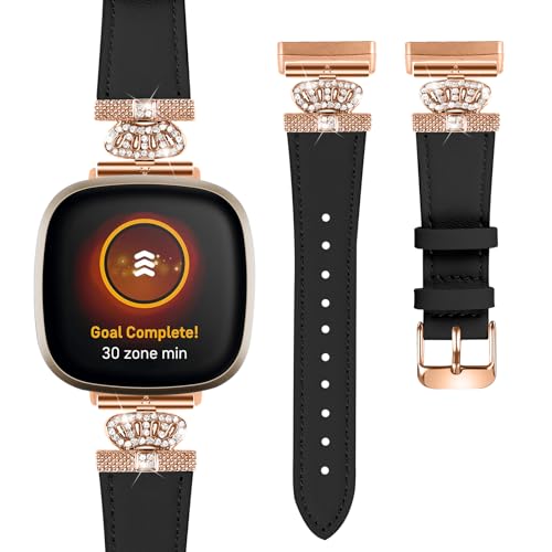 For Fitbit Versa4/ Versa3/ Sense2/ Sense ���U�[�o���h �A���G��̗ǂ��v �r���v �X�g���b�v �A���f�B�[�X�G���K���g���v�x���g�A�y�ʃX�g���b�v�A�������ȒP�A�ϋv��, �u���b�N